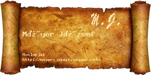 Máyer József névjegykártya