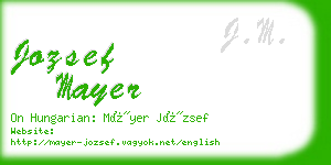 jozsef mayer business card